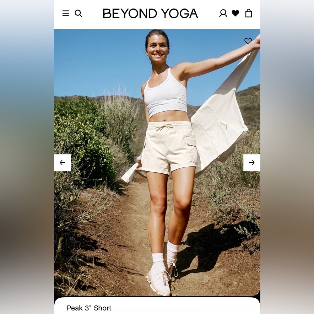 Beyond Yoga Peak Short in Dove